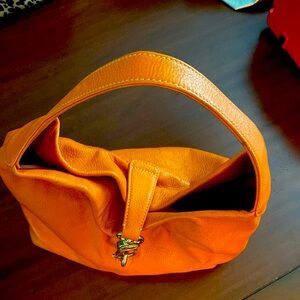 Dooney &Bourke orange hobo bag with credit card coin pouch.